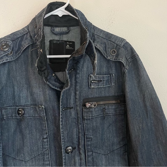 G STAR Large Front Pocket Vintage Denim 3301 Jacket - Picture 2 of 8